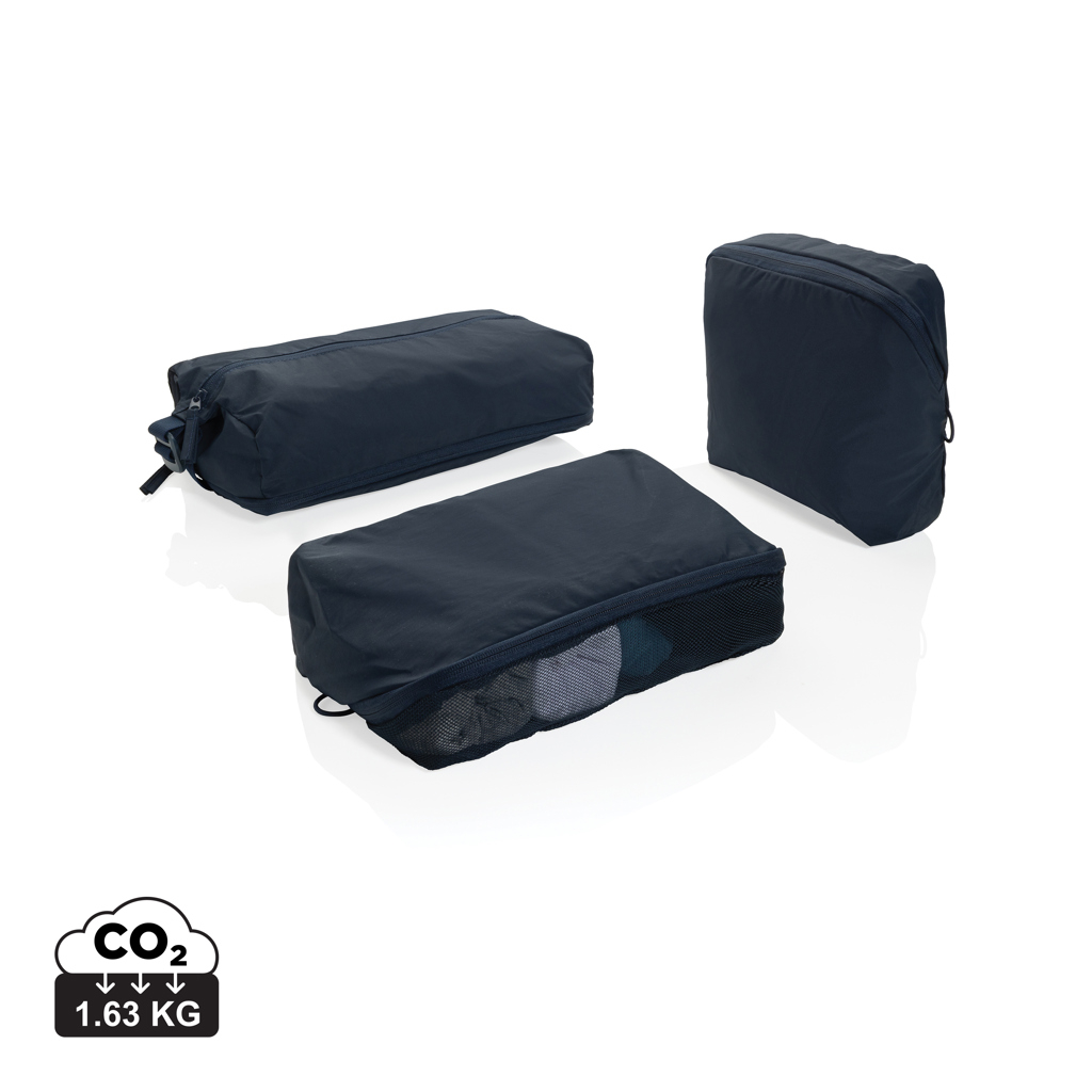 Organiseurs de valise personnalisables 3 pièces Kento Urban Bleu marine